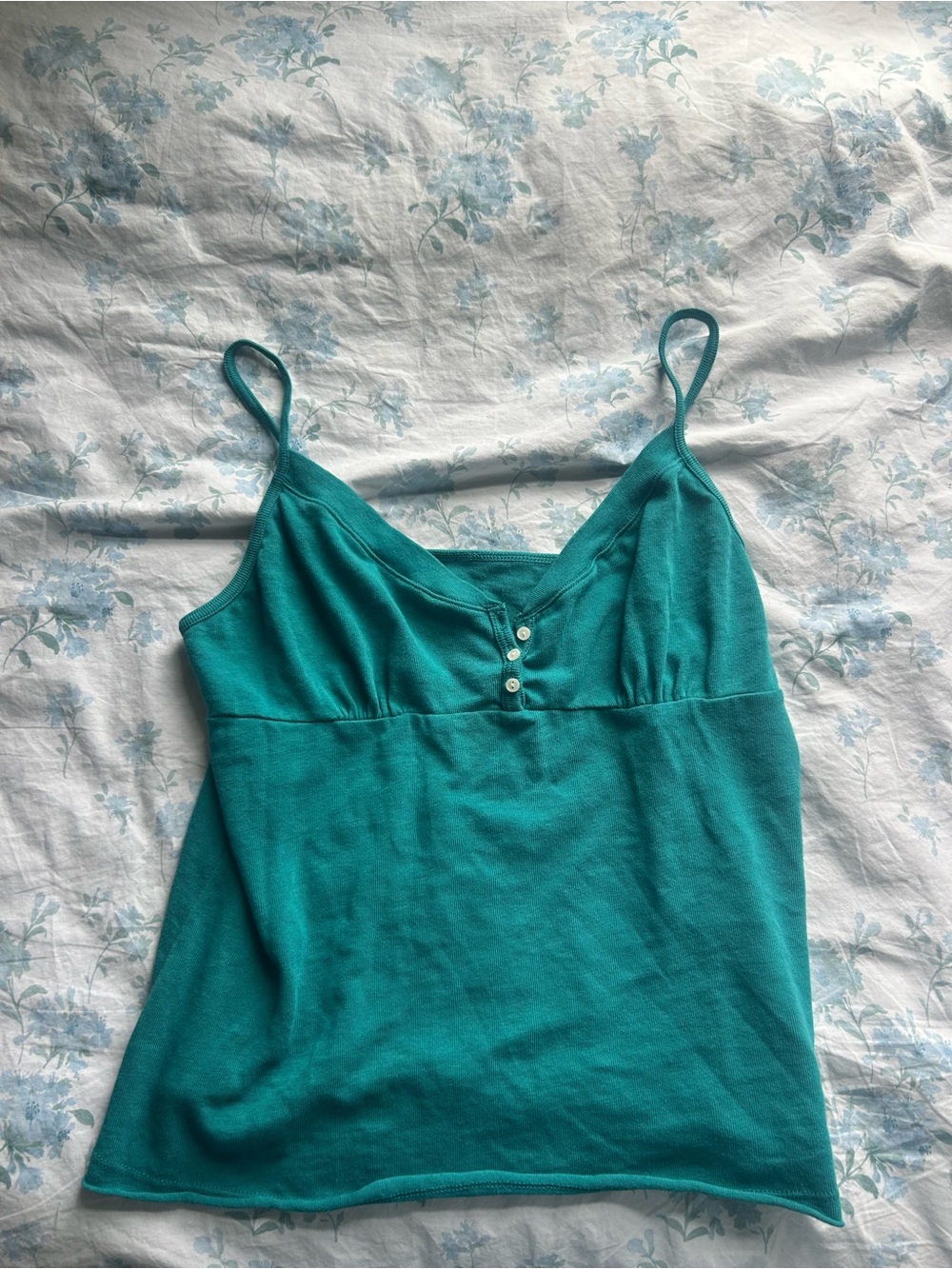 Brandy Melville Teal Spaghetti Strap Tank